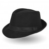Trilby klobúk polárna móda čierna 58 (Hat R103 Pánsky čierny klasický Jackson)