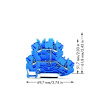 WAGO 2002-2209 dvojitá priechodná svorka 5.20 mm pružinová svorka Osadenie: N modrá 50 ks; 2002-2209