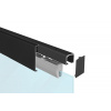 SC - POSUVNÝ SYSTÉM 100 SILENT GLASS S 100 KG SP s krytom na profil SC – posuvný systém 100 SILENT GLASS S pre jednokrídlové dvere 1D 2000/100 SP s krytom Čierna matná