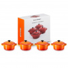 Le Creuset Zapekacia miska 10 cm, 250 ml, sada 4 ks, FLAME, kamenina