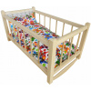Postieľka pre bábiku - Drevená bábika Postieľka Cradle + 3EL lôžkoviny (Postieľka pre bábiku - Drevená bábika Postieľka Cradle + 3EL lôžkoviny)