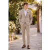 Pánsky béžový bi-stretch oblek CELIO slim fit