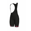 Letné cyklistické nohavice ALÉ dámské SOLID TRAGUARDO black-fluo pink