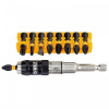 DeWalt 10 dielny set bitov Torsion s uhlovým nástavcom DT70518T