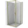 Mexen Exo, výklopný sprchový kút 90 x 90 cm, číre sklo, zlatá, 8181-090-090-50-00