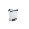 Odpadkový kôš KIS COMPATTA RECYCLING STYLE 20 + 20L stříbrný