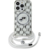 Karl Lagerfeld IML Monogram Crossbody K&CH Heads MagSafe zadný kryt pre iPhone 14 Pro Max Transparent