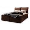 Manželská boxspring posteľ s úložným priestorom Lente 140x200 - čokoládová