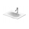 Duravit Viu Umývadlo na dosku, 60x45 cm, zápustné, s prepadom, s otvorom na batériu, WonderGliss, biela 03856000001