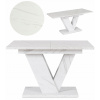 Rozkladací obdĺžnikový stôl MEBEL ELITE Clark 120 x 80 x 75,5 cm biely