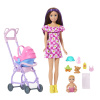 Mattel Barbie SKIPPER BABYSITTER opatrovateľka s kočíkom