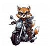CUKROVÁ TLAČ jedlý obrázok na tortu Cukrová hmota Motocyklista Líška #2 + MENO