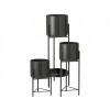 DRŽIAK NA KVETINÁČ LOFT KOVOVÝ ANTRACITOVÝ NA 4 KVETINÁČE 60 X 45 X 32 CM