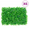 Umělý plot s listy kapradiny 6 ks zelený 40 x 60 cm 366646