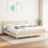 zahrada-XL Posteľný rám boxspring s matracom krémový 180x200 cm látka 3130614