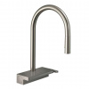Hansgrohe M81 Drezová batéria Aquno Select s výsuvnou spŕškou a plochým sprchovým prúdom, sBox, vzhľad nehrdzavejúcej ocele 73831800-HG