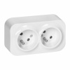 Orno Dvojitá zásuvka ToDo 2x2P+Z, 16A/230VAC, IP20, biela, 10 kusov