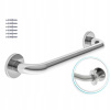 Nástenné madlo do vane, zábradlie, tyč 40 cm, nerezové, strieborné, vhodné aj do WC