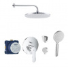 SANITINO - Sprchový set s batériou a telesom pod omietku Grohe, príslušenstvo kielle, chróm SANI21GKK017