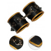MisterB Golden Padded Leather Restraint Cuffs