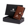 Peňaženka - Peterson Wallet Prírodná koža hnedá PTN es -brown - Unisex Product (PETERSON malá priestranná peňaženka s držiakom na RFID kartu)