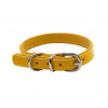 BAFPET Kožený obojok DENY hladký 37cm / 16mm žltá