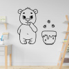 Veselá Stena Samolepka na stenu Medvedík s medom Farba: černá