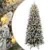 Umelý vianočný stromček 150 LED a vločky snehu 120 cm-ForU-3315763