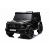 Beneo Elektrické autíčko Mercedes-Benz G63 AMG 4x4² Dvojmiestne 12V, čierne, MP3 Prehrávač s USB/AUX vstupom, Pohon 4x4, Batéria 12V14Ah, EVA kolesá s odpružením, Koženkové sedadlá, Diaľkový ovládač,