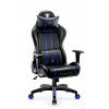 Herné kreslo Diablo Chairs X-One 2.0, čierna a modrá ekokoža (Otočná herná stolička Diablo X-One 2.0 Normal Size: Čierna a modrá)