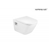 Roca GAP Square WC misa závesná Rimless 35 x 54 cm, biela SUPRAGLAZE® bez sedátka A34647FS00