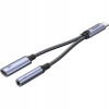 Unitek Adaptér USB-C na minijack 3,5 mm a USB-C 60 W