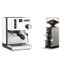 Rancilio Silvia E, white + Eureka Mignon Libra, CR chrome