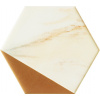 Keramický obklad Flare Gold Hex, 12,5 x 11 cm