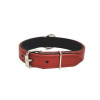 COBBYS PET Obojok z brúsenej pravej kože červený podšitý pravou čiernou kožou 20mm/40cm (COBBYS PET Obojok z brúsenej pravej kože červený podšitý pravou čiernou kožou 20mm/40cm)