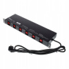 Napájacia lišta 6 zásuviek typu t.racks Power MS6