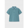 Detská bavlnená polokošeľa Mayoral 150.5A.Mini.PPY2 tyrkysová 140
