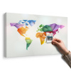 Obraz na korku farebná mapa sveta v štýle origami