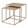 Béžové kovové konferenční stolky v sadě 2 ks 40x40 cm Fera – Blomus Rozbaliev(n)o