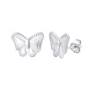Stříbrné náušnice motýlci PRM11402