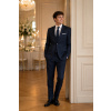 Pánsky tmavomodrý bi-stretch oblek CELIO regular fit