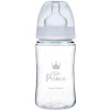 Canpol babies Fľaša širokým hrdlom ROYAL BABY modrá 240 ml