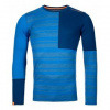 Ortovox 185 ROCK'N'WOOL LS M just blue S; Modrá triko