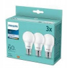 Žiarovka, žiarivka - LED žiarovka Philips A60 9W E27 806LM 4000 K 3 PCS. (LED žiarovka Philips A60 9W E27 806LM 4000 K 3 PCS.)