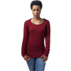 Urban Classics Ladies Long Wideneck Sweater Farba: Burgundy, Veľkosť: L