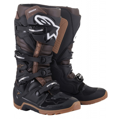 boty TECH 7 ENDURO 2022, ALPINESTARS (černá/tmavá hnědá) M130-464