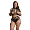 Le Désir Duo Net Key-Hole Bra Set Plus Size, sieťovaná podprsenka a nohavičky