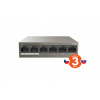 Tenda TEF1106P-4-63W PoE AT switch 4x PoE 802.3af/at, 6x 100Mb/s, PoE celkom 63W, fanless, PoE+ 75011837