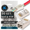 50 X TIENENÉ KONCOVÉ KONEKTORY RJ45 8P8C UTP CAT.6 KAT.6 PRIECHODNÉ DIGITUS