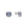 Náušnice so Swarovski Elements štvorec 10 mm Busso K447010DG Dark Grey